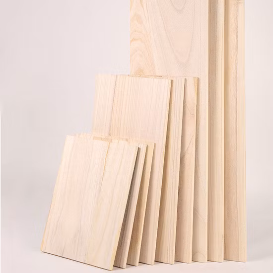 Quality Raw Materials Solid Pine Poplar Paulownia Wood Board for Furniture/Decoration Finger Jointed Timber Sheets