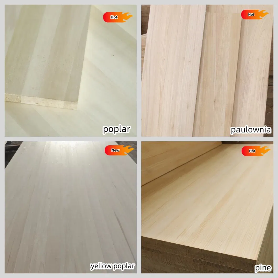 Light Weight Board Paulownia Edge Glued Wood Board Bleached for Furniture Craft Frame