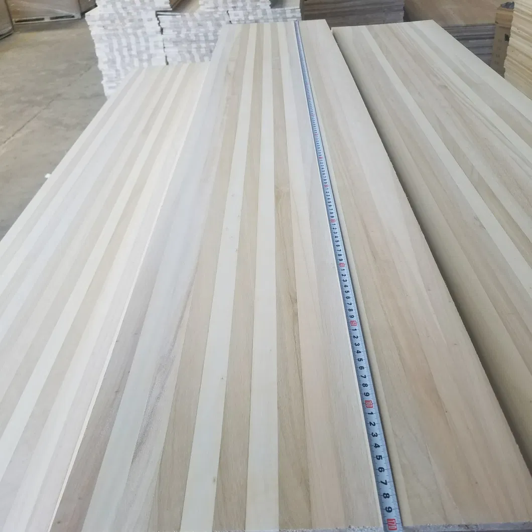 Good Price Bleached Paulownia Finger Jointed Board for Making Cabinet